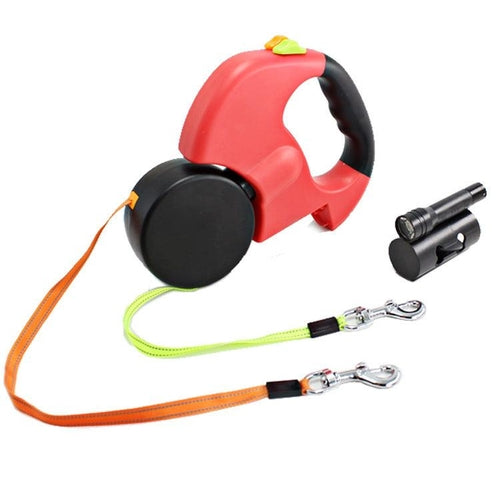 The Ultimate Dual-Headed Pet Leash: Retractable, Rotatable, And