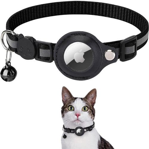 Reflective Airtag Case Collar for Cats and Small Dogs (up to 12")
