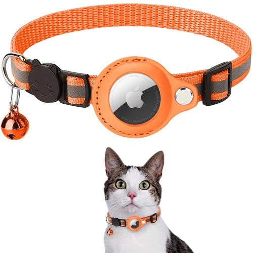 Reflective Airtag Case Collar for Cats and Small Dogs (up to 12")