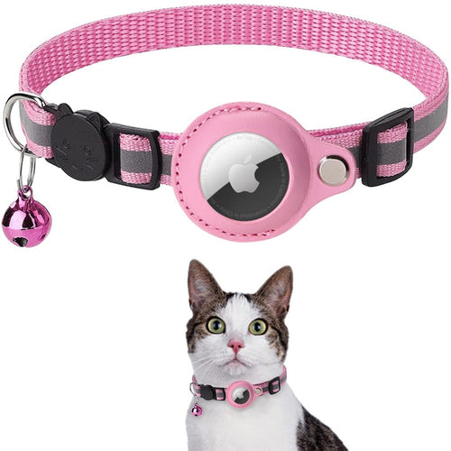 Reflective Airtag Case Collar for Cats and Small Dogs (up to 12")