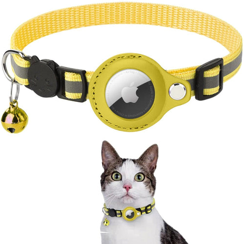 Reflective Airtag Case Collar for Cats and Small Dogs (up to 12")