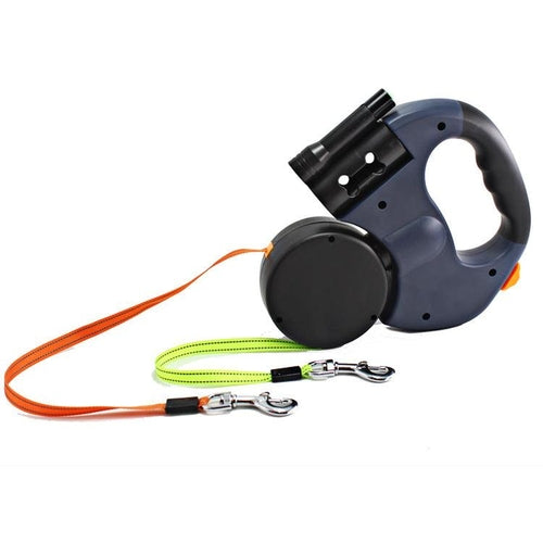 The Ultimate Dual-Headed Pet Leash: Retractable, Rotatable, And
